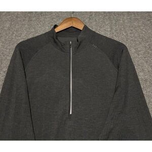 Lululemon 1/2 zip metal vent tech pullover gray Stretch performance XL